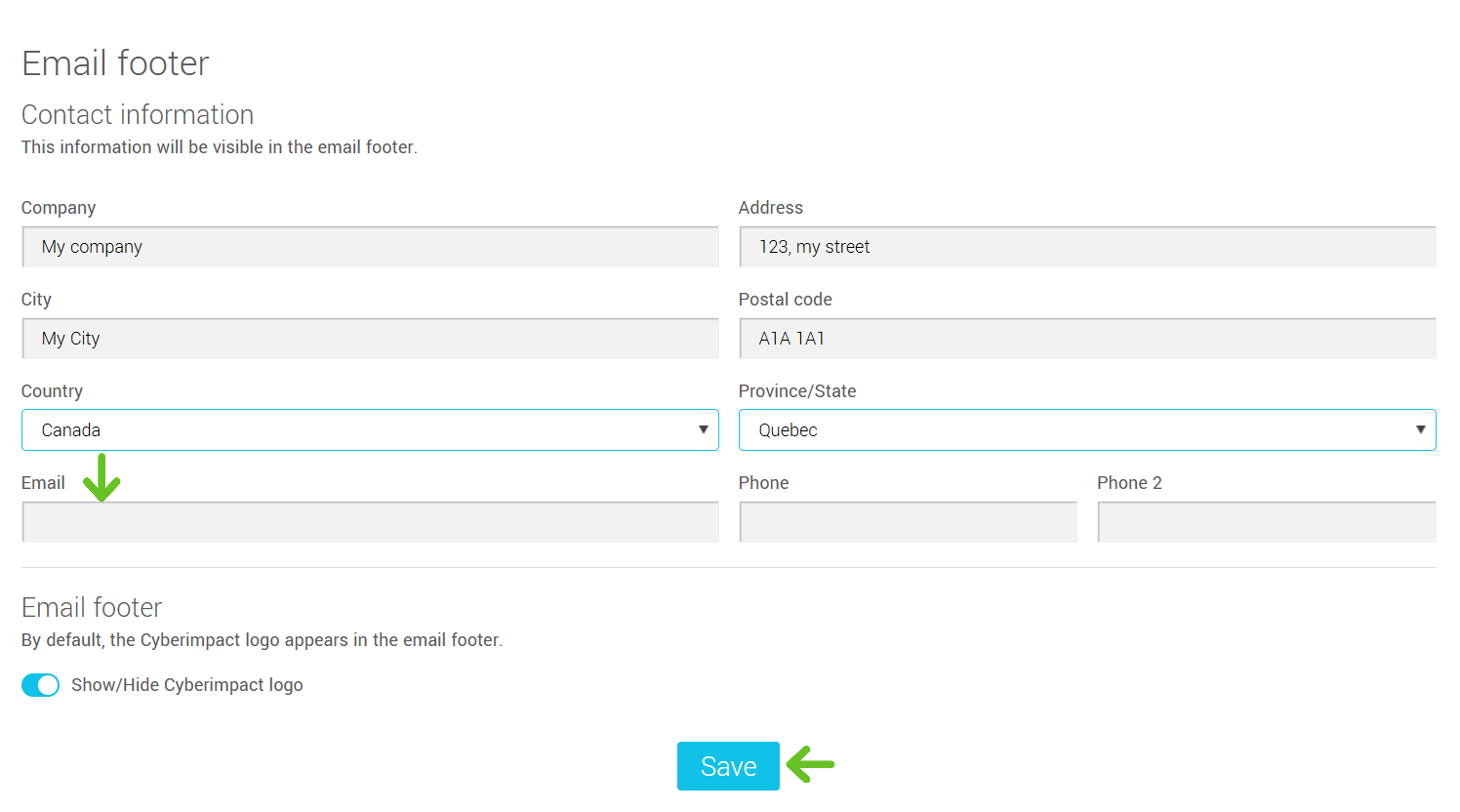 Add your email adress