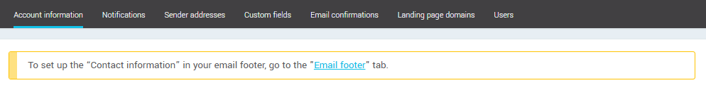 Email footer