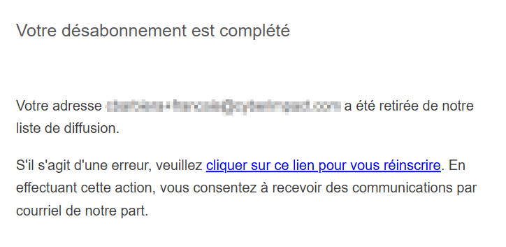 Lien pour se réabonner